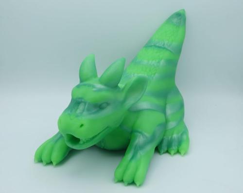 Draggy, UV Green / Metallic green marble, 